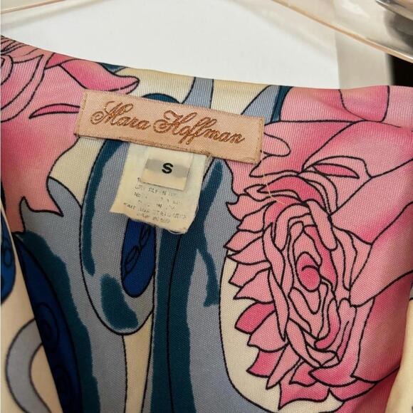 Unique Rose & Octopus Print Silk Jersey Dress by Mara Hoffman - Picture 5 of 5